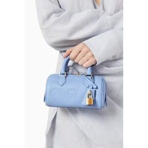 MCM Mini Bag Sky Blue Leather Crossbody